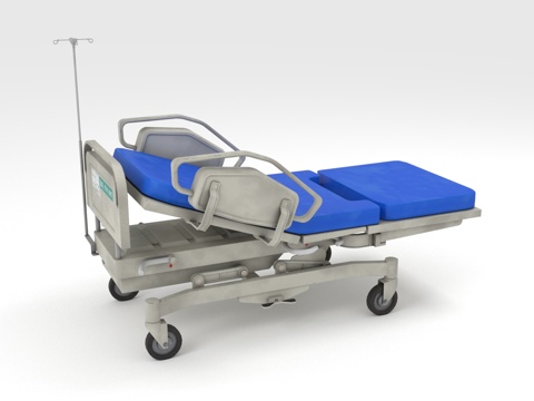  病床 医用床 护理床 医院床 可调节床3d模型 