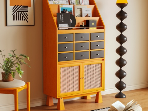 杂志柜 边柜 储物柜 玄关柜3d模型