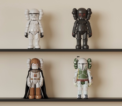 现代玩具 玩偶 手办 公仔摆件su模型