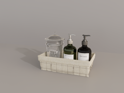 沐浴露摆件su模型