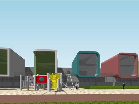 现代风格幼儿园su模型