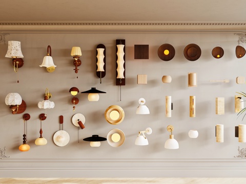 法式中古风壁灯su模型