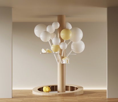 现代柱子 创意柱子 异形柱子 儿童柱子su模型