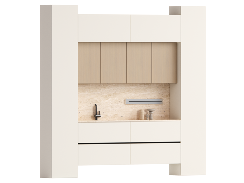 现代餐边柜su模型