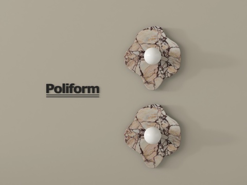 法式壁灯 大理石墙灯 走廊灯 氛围灯su模型