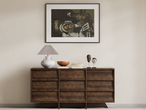 侘寂风装饰柜 储物柜su模型