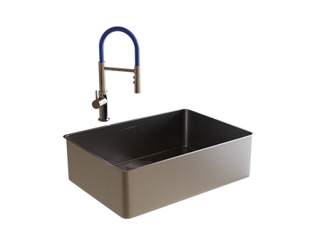 现代洗菜盆 厨房水槽 台盆 单槽 水龙头su模型