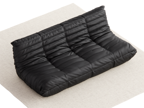 现代毛毛虫多人沙发su模型