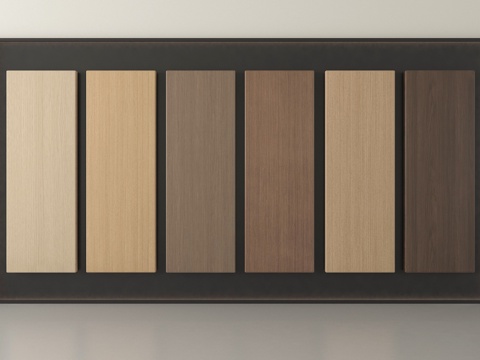 现代木饰面  护墙板 墙饰板 木饰面背景墙su模型