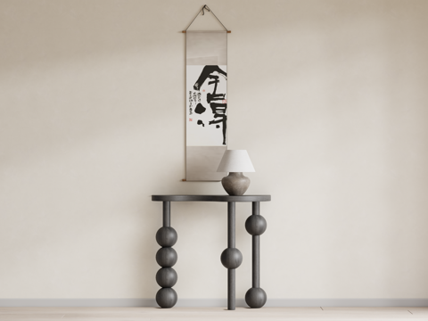 复古中古风条案su模型