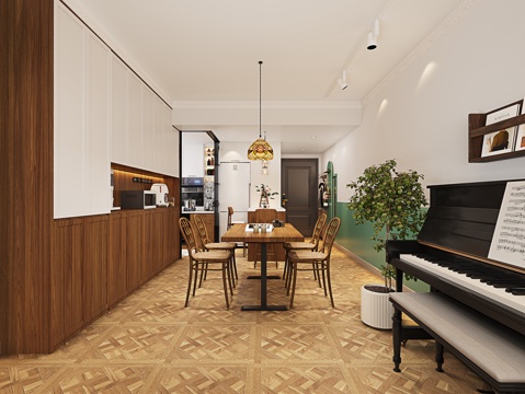  侘寂客餐厅3D模3d模型 