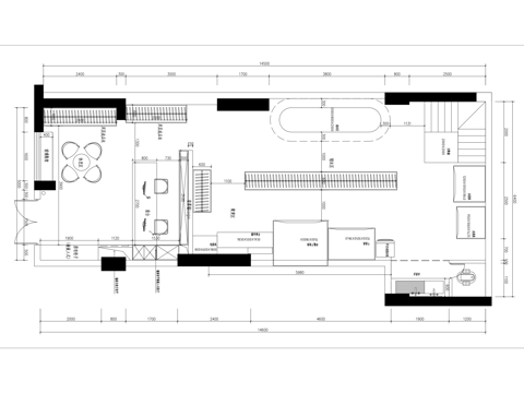 干洗店布局图cad施工图
