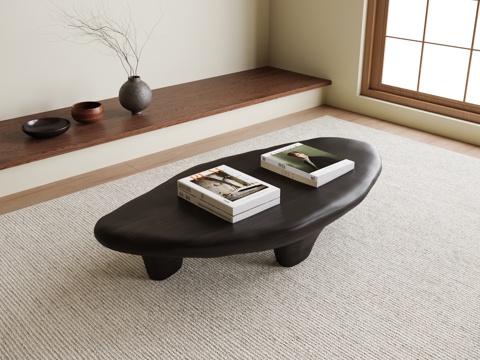 现代异形茶几su模型