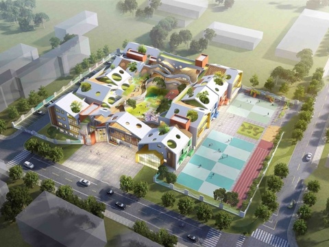 双甸幼儿园su模型