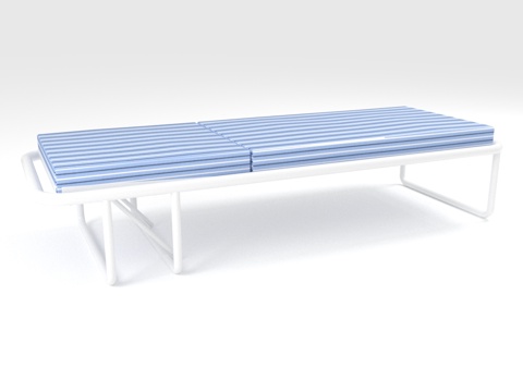 长椅 户外长椅 休闲长椅 简约长椅 条纹长椅3d模型 