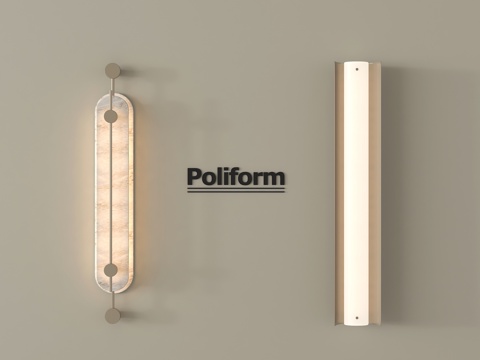 现代轻奢壁灯 长条壁灯  过道灯su模型