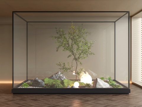  现代绿植景观3d模型 