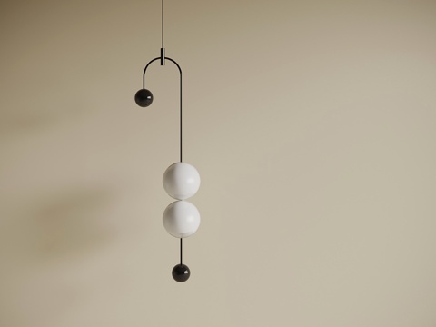 现代极简吊灯su模型