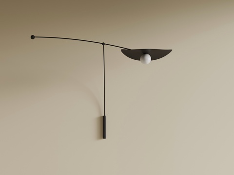 现代极简壁灯su模型