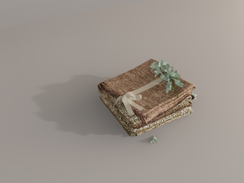 毛巾浴巾su模型