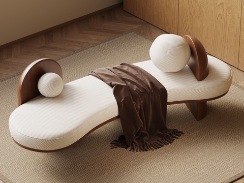 中古换鞋凳 床尾凳 沙发凳 长凳 异型凳su模型