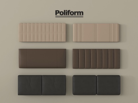  现代床品 床具 床靠背 床头3d模型 