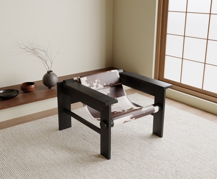 现代休闲椅 单椅 地毯su模型