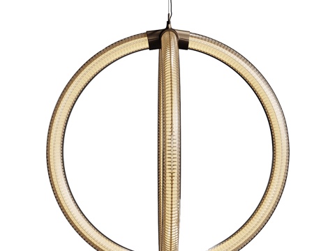  现代轻奢线性装饰吊灯3d模型 