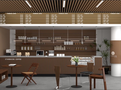  咖啡馆3d模型 