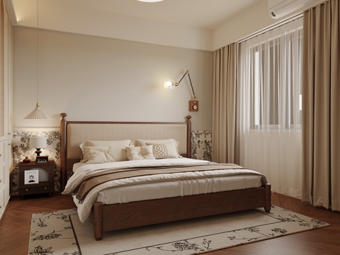 法式卧室su模型