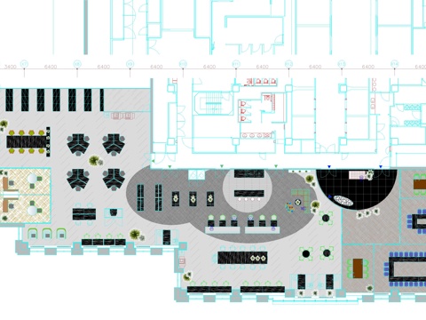 办公室平面图cad施工图