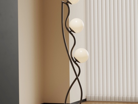 现代落地灯 金属落地灯 创意落地灯su模型