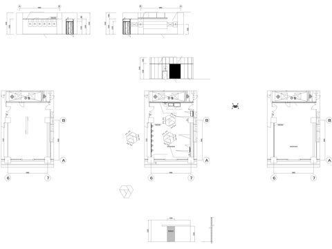 店铺空间 商业空间cad施工图