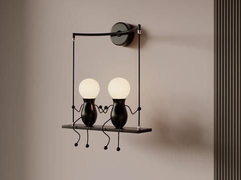 现代壁灯 创意壁灯su模型