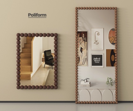 现代镜子 化妆镜 浴室镜 异形镜子 装饰镜 落地镜 全身镜su模型