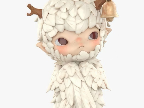  网红玩偶艺术装置 网红店铺艺术装置 手办 潮玩3d模型 