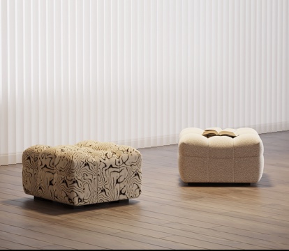 现代法式凳子 沙发凳 换鞋凳su模型