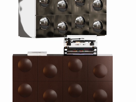 现代边柜玄关柜su模型