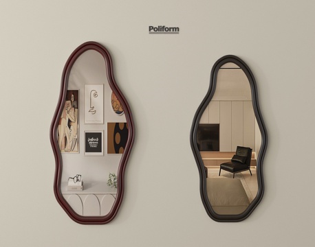 中古风镜子 化妆镜 浴室镜 异形镜子su模型