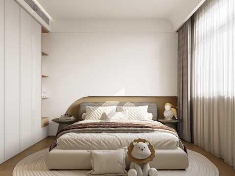  现代儿童房3d模型 