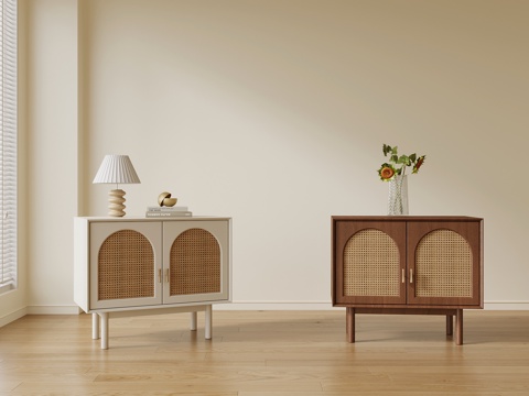 法式中古床头柜 摆件su模型