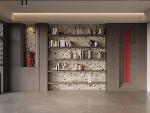 意式书柜su模型