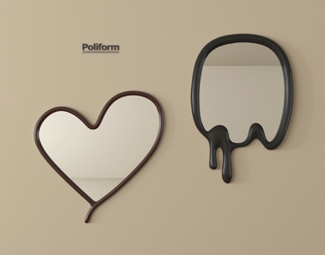 现代镜子 化妆镜 浴室镜 异形镜子 装饰镜su模型