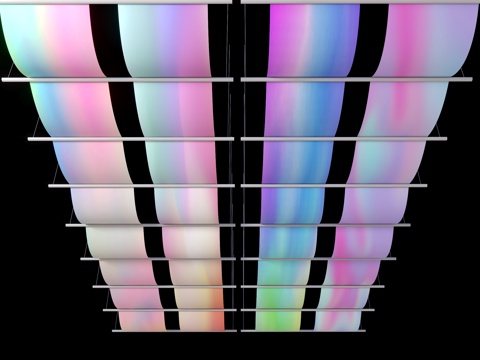 彩色帷慢吊顶 帷幔 美陈吊顶 餐厅帷幔吊顶 博物馆吊顶 图书su模型