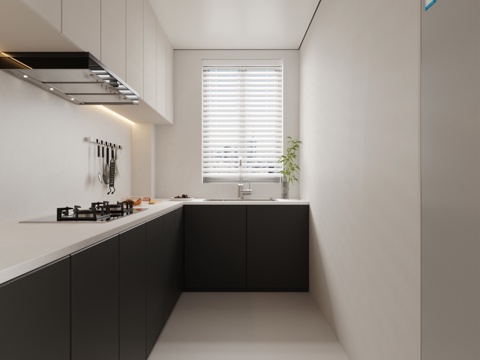 现代厨房su模型