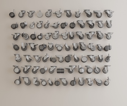 现代滚轮 定向轮 万向轮 车轮 脚轮su模型