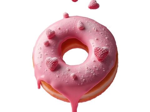 甜甜圈艺术装置 甜品店艺术装置 奶茶店装饰品 甜品面包甜甜圈su模型