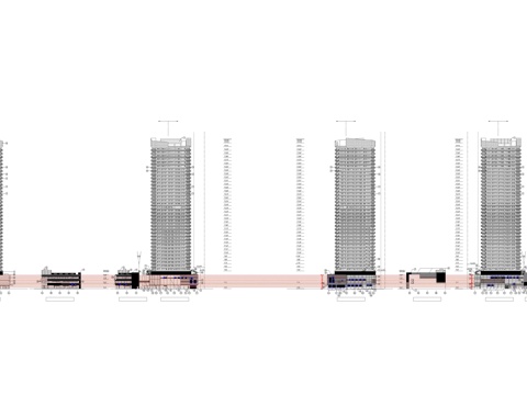 高层写字楼 商业建筑cad施工图
