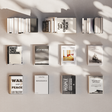 现代书籍摆件组合su模型