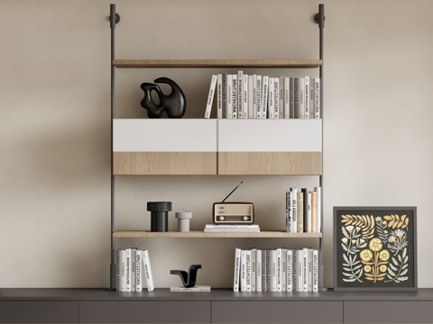 现代置物架su模型